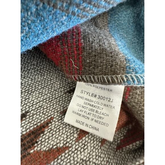 Blue B Collection Jacket Women Small Shacket Aztec Tribal Western Festival - Picture 10 of 12